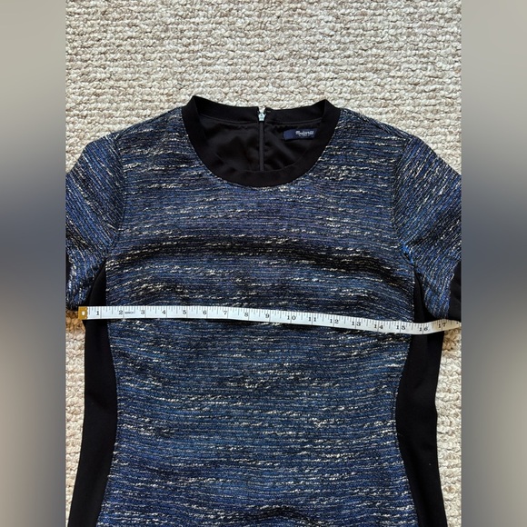 Madewell Shimmer Weave Tee Cocktail Dress Blue Black Size Medium - Picture 7 of 10